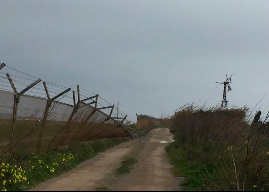 Ibiza weather squashes airport fence